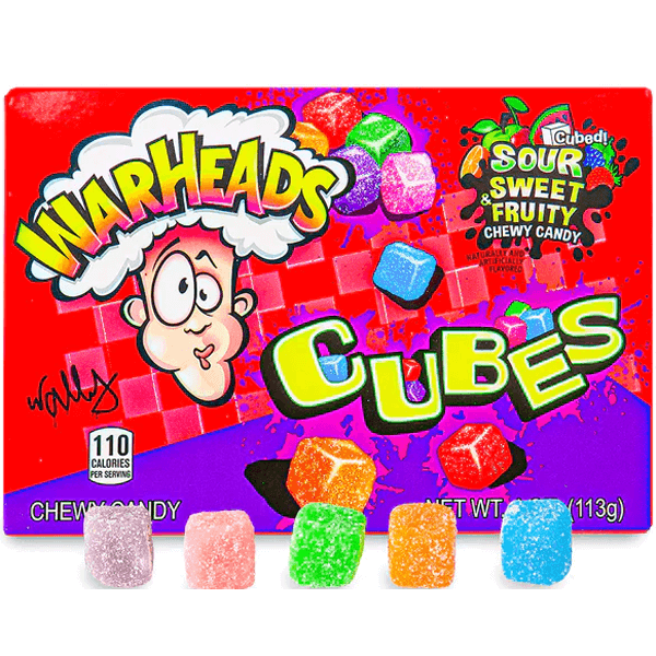  WARHEADS CHEW CUBES THEATER BOX 